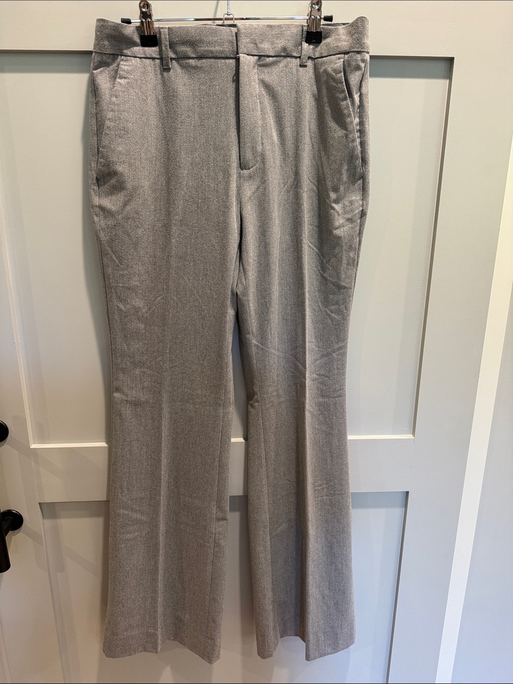 Banana Republic Light Gray Boot-Cut Trousers